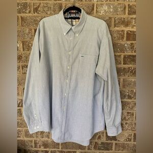 Vintage Tommy Hilfiger Men's Size XL Button Down Shirt Blue Striped Singapore